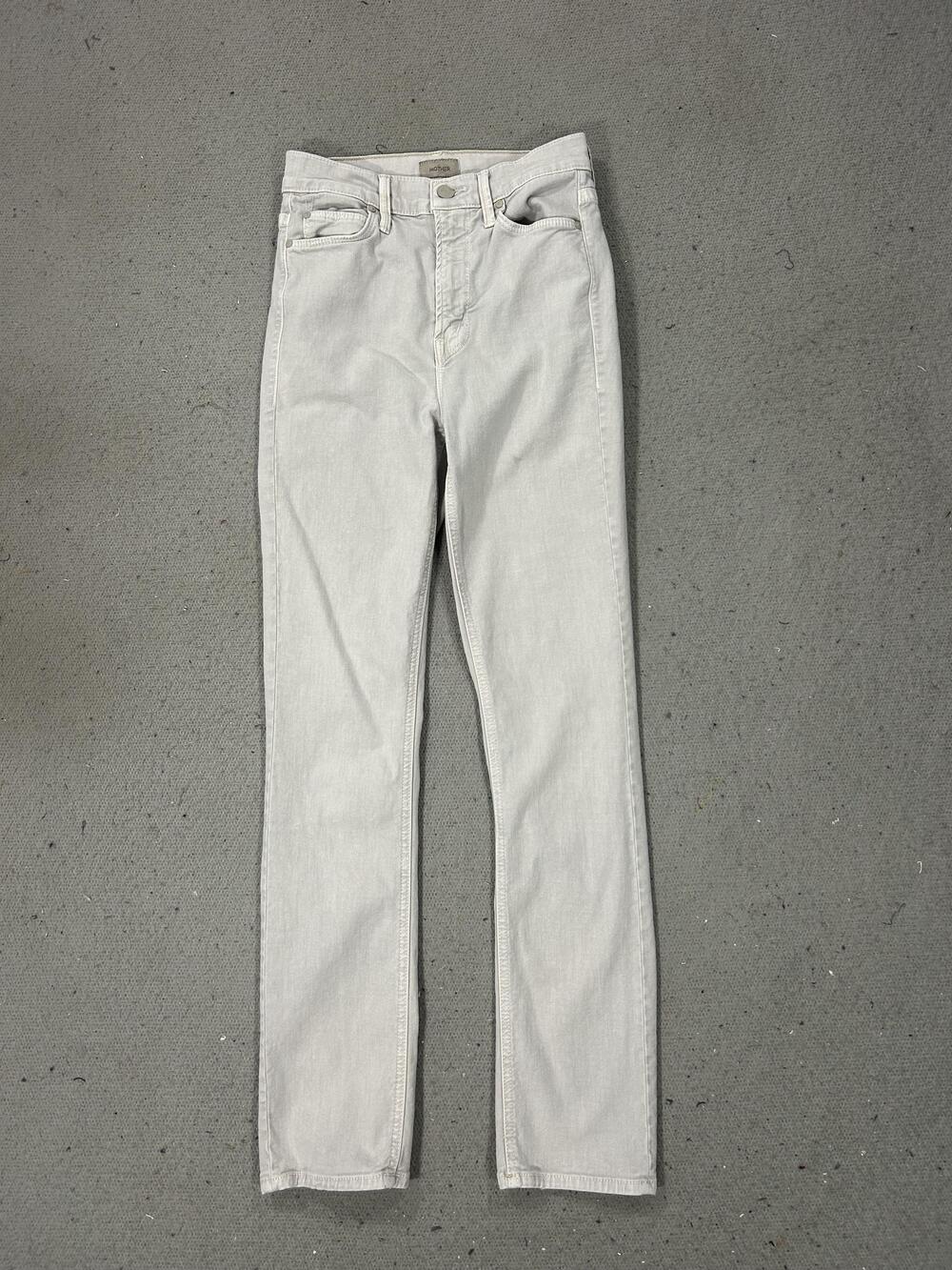 Mother The Dazzler Ankle Jeans Womens 24 Gray Slim Straight Denim USA Rainy Day